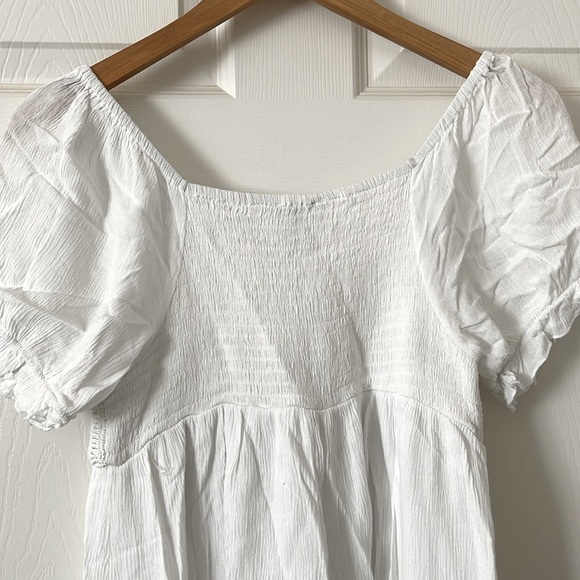 Vintage Y2K boho crochet smocked tiered dress M coastal cowgirl rodeo festival - Picture 3 of 8